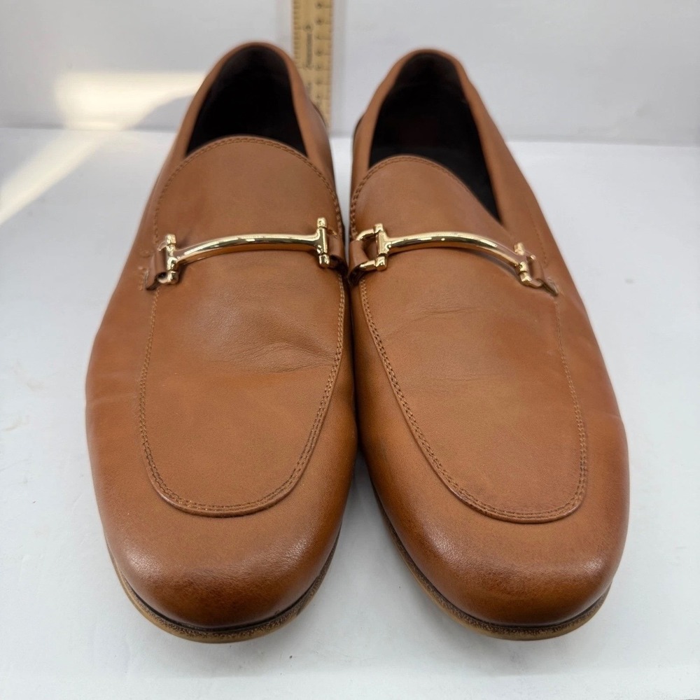 ASOS DESIGN Loafers Men 12 Bit Detail Faux Leather Tan Solid